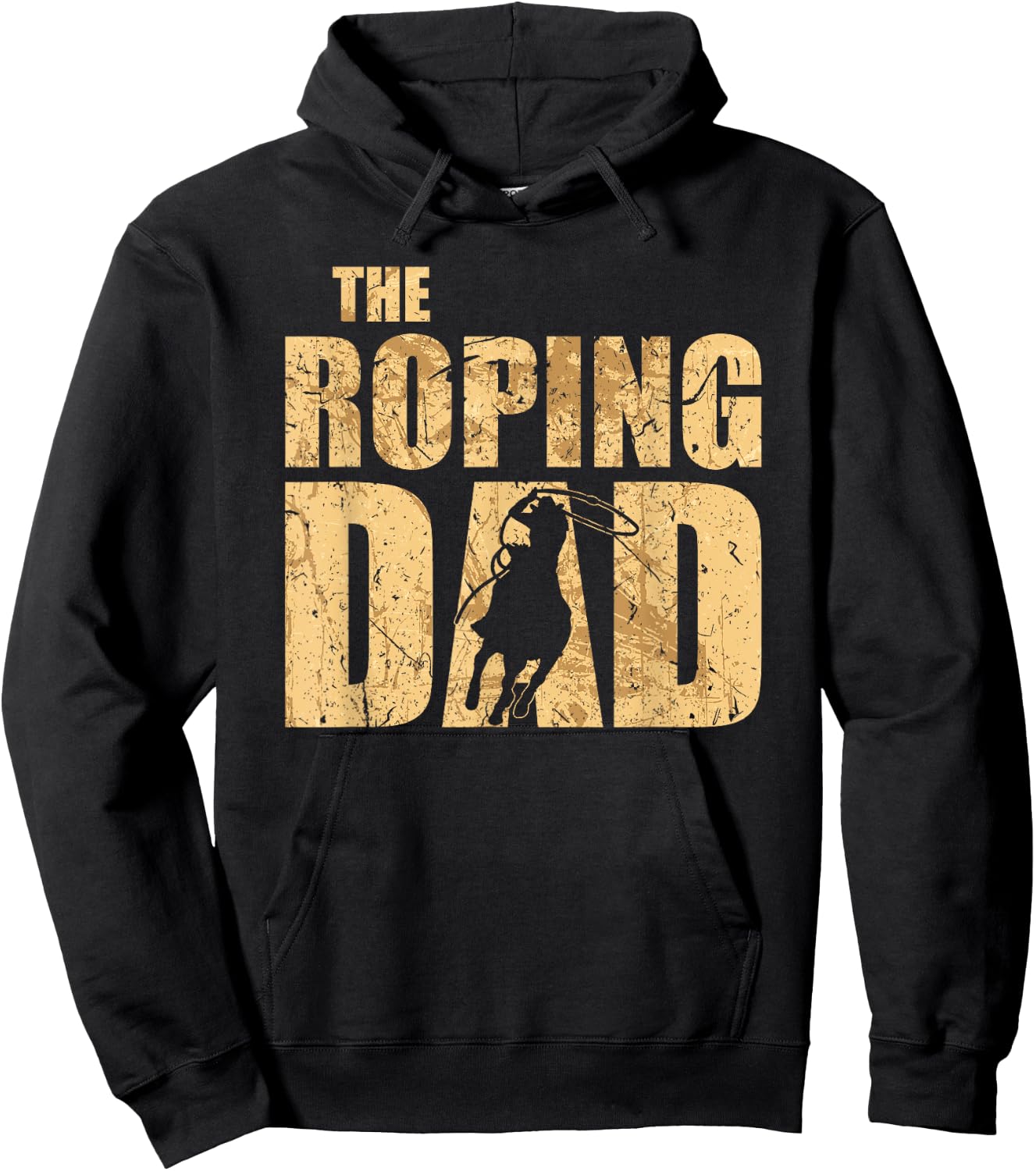 Team Roping Dad Cowboy Fathers Day Rodeo Calf Roping Hoodie - Hoodie | Black