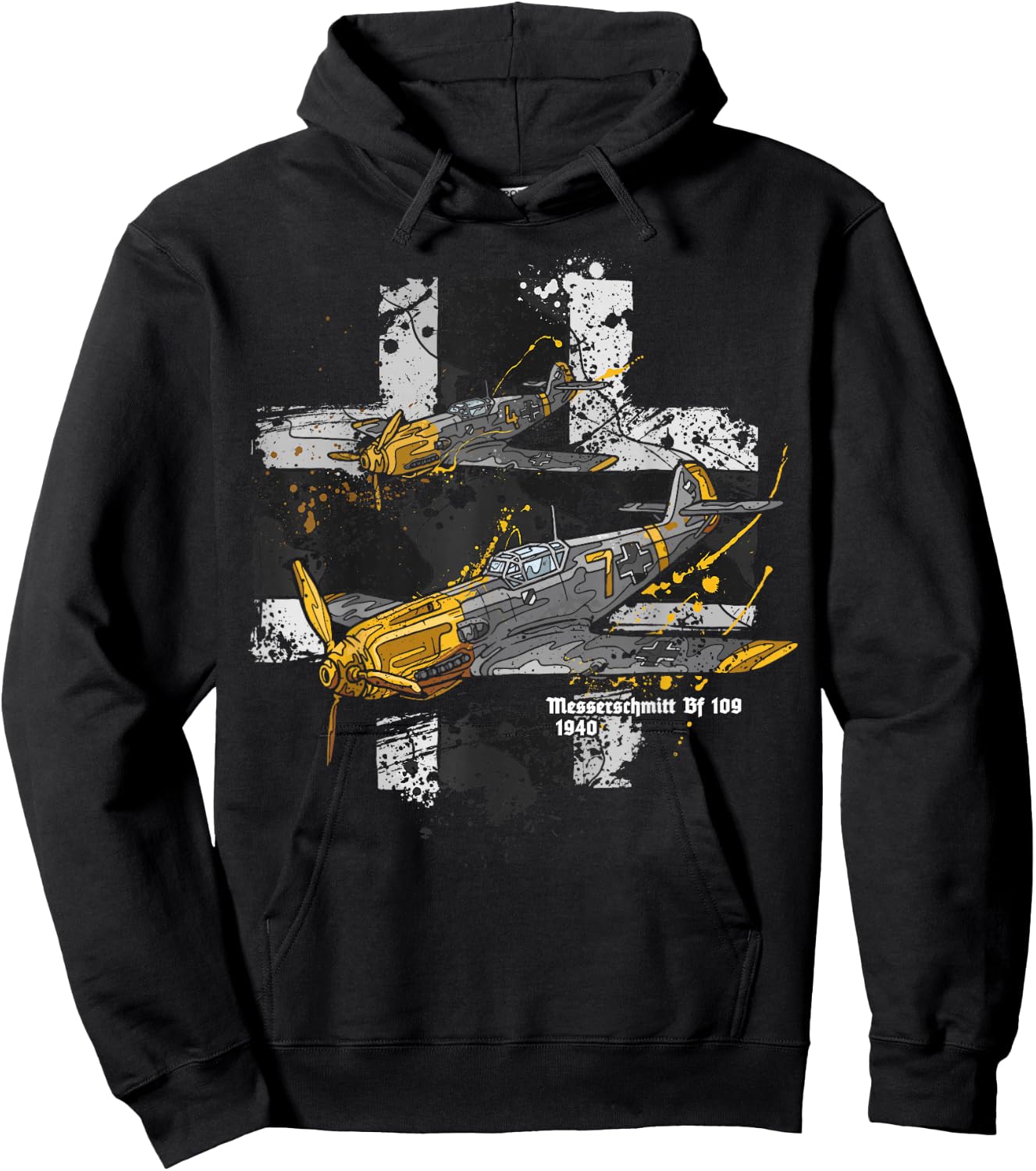 Messerschmitt Bf 109 WWII Aircraft History Hoodie - Hoodie | Black