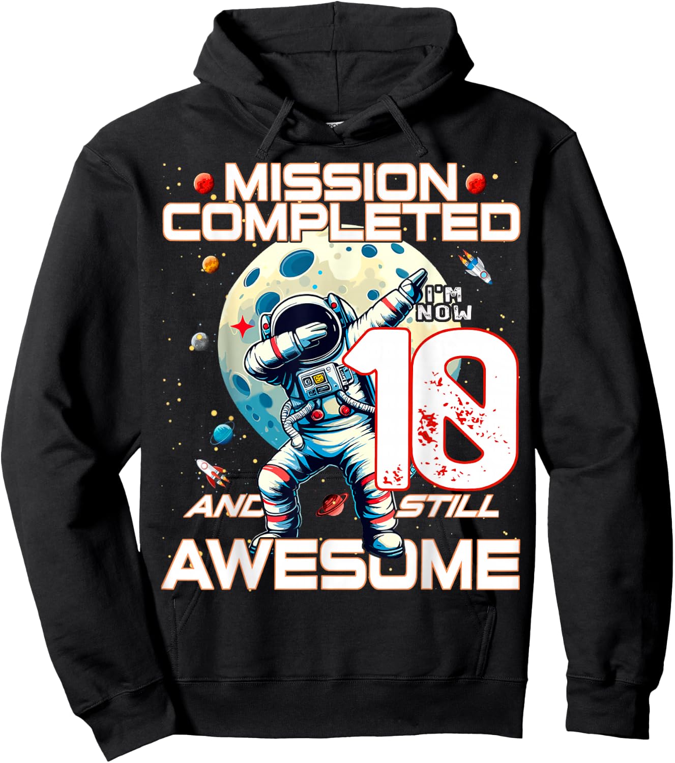 10th Birthday Astronaut Astronomy 10th Year Old Birthday Hoodie - Hoodie | Black
