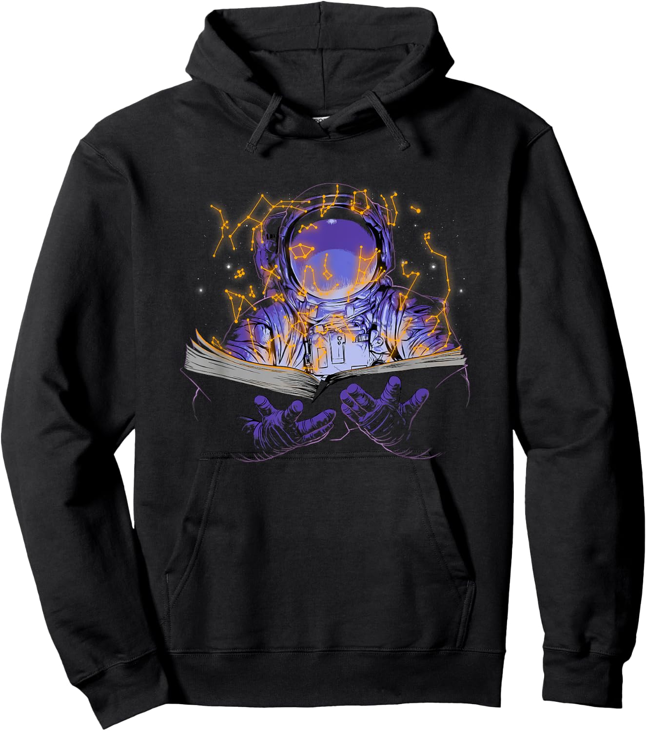 The Book of Stars Astronaut Reading Constellation Magic Hoodie - Hoodie | Black