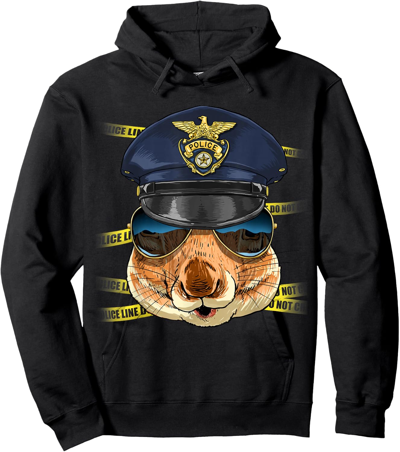 Squirrel Police Wildlife Squirrel Rodent Animal Lover Hoodie - Hoodie | Black