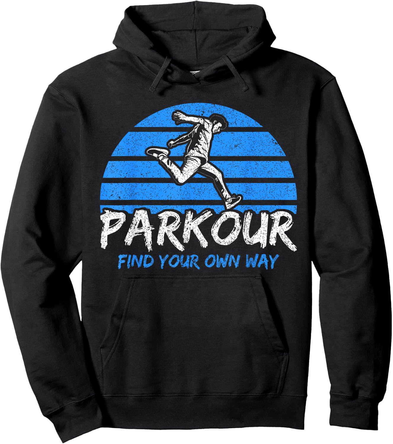 Vintage Parkour Find Your Own Way Freerunning Parkour Hoodie - Hoodie | Black