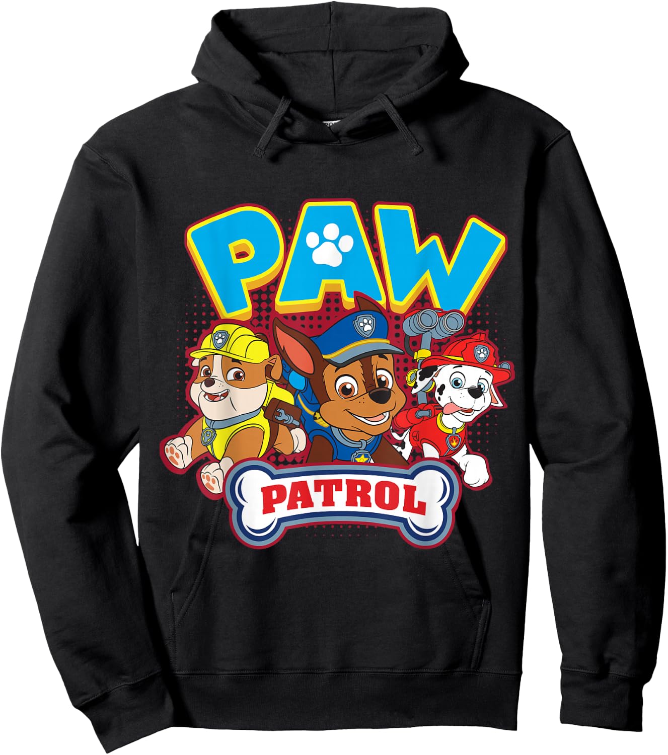 Chase, Rubble, & Marshall Paw Patrol Hoodie - Hoodie | Black