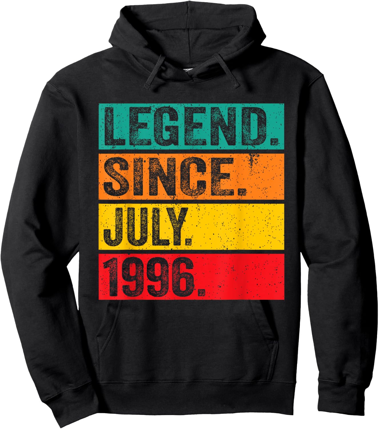 Legend Since July 1996 29th Birthday 29 Years Old Vintage Hoodie - Hoodie | Black