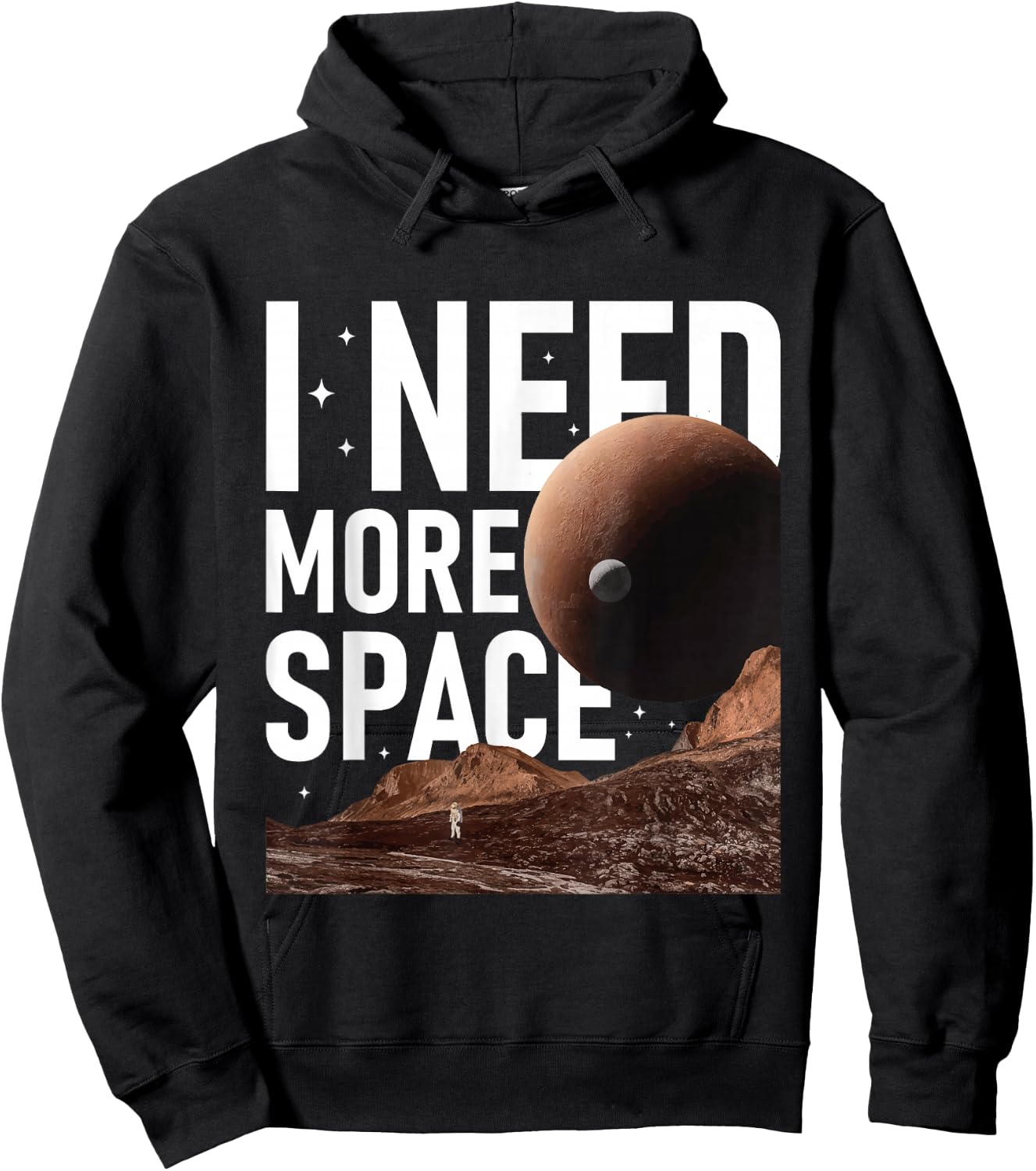 I Need More Space - Constellation Stargazing Stars Galaxy Hoodie - Hoodie | Black
