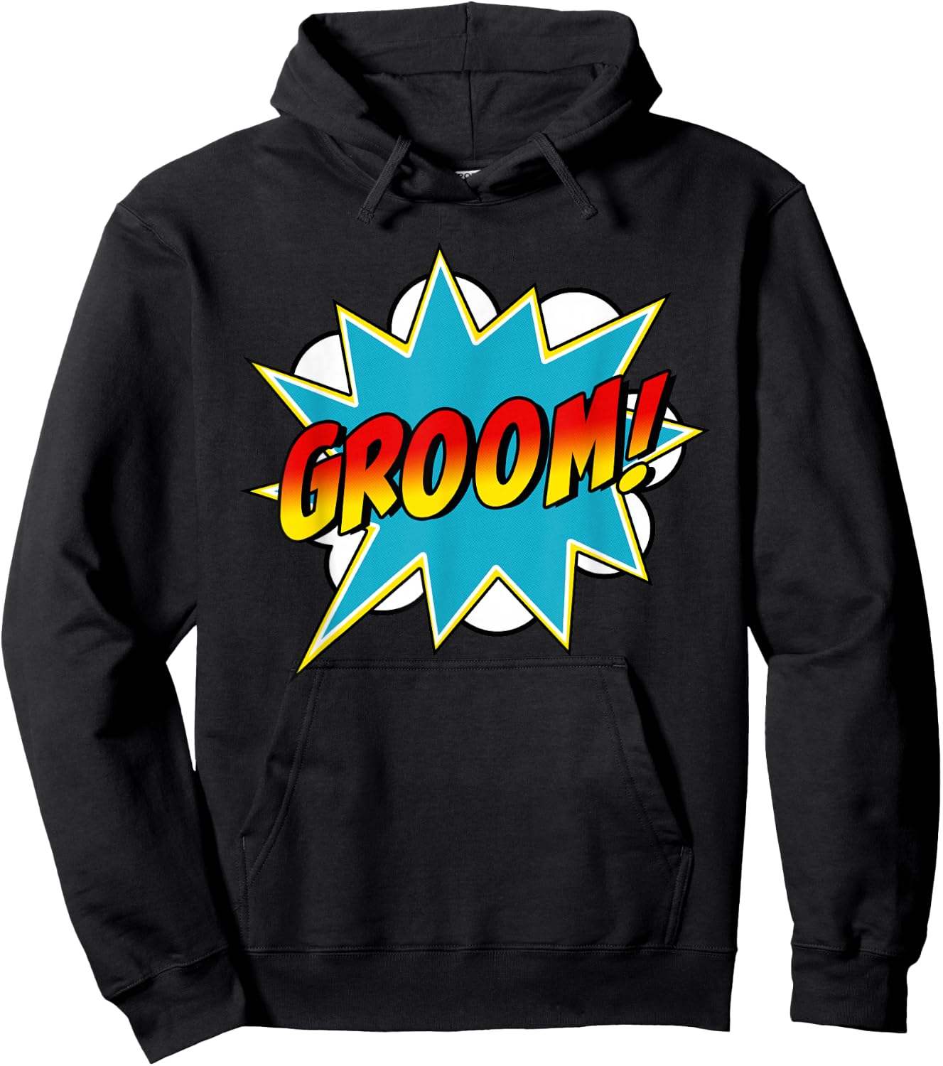 Groom Superhero Bachelor Stag Party Wedding Comic Book Hoodie - Hoodie | Black