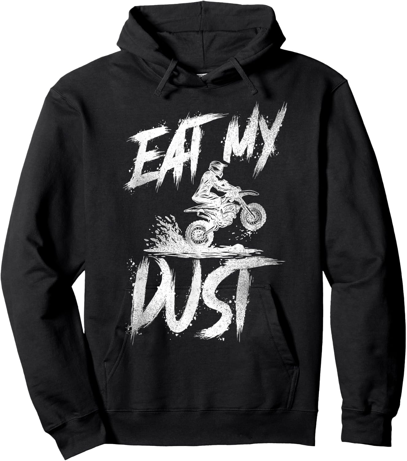 Dirt Bike Motorcross MX Rider Vintage Eat My Dust Hoodie - Hoodie | Black