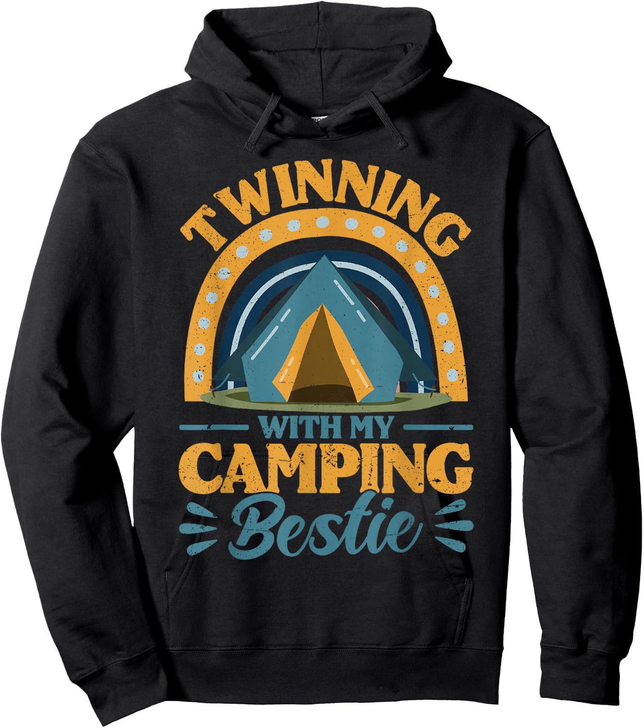 Friends Twinning With My Camping Bestie Spirit Week Girls Hoodie - Hoodie | Black