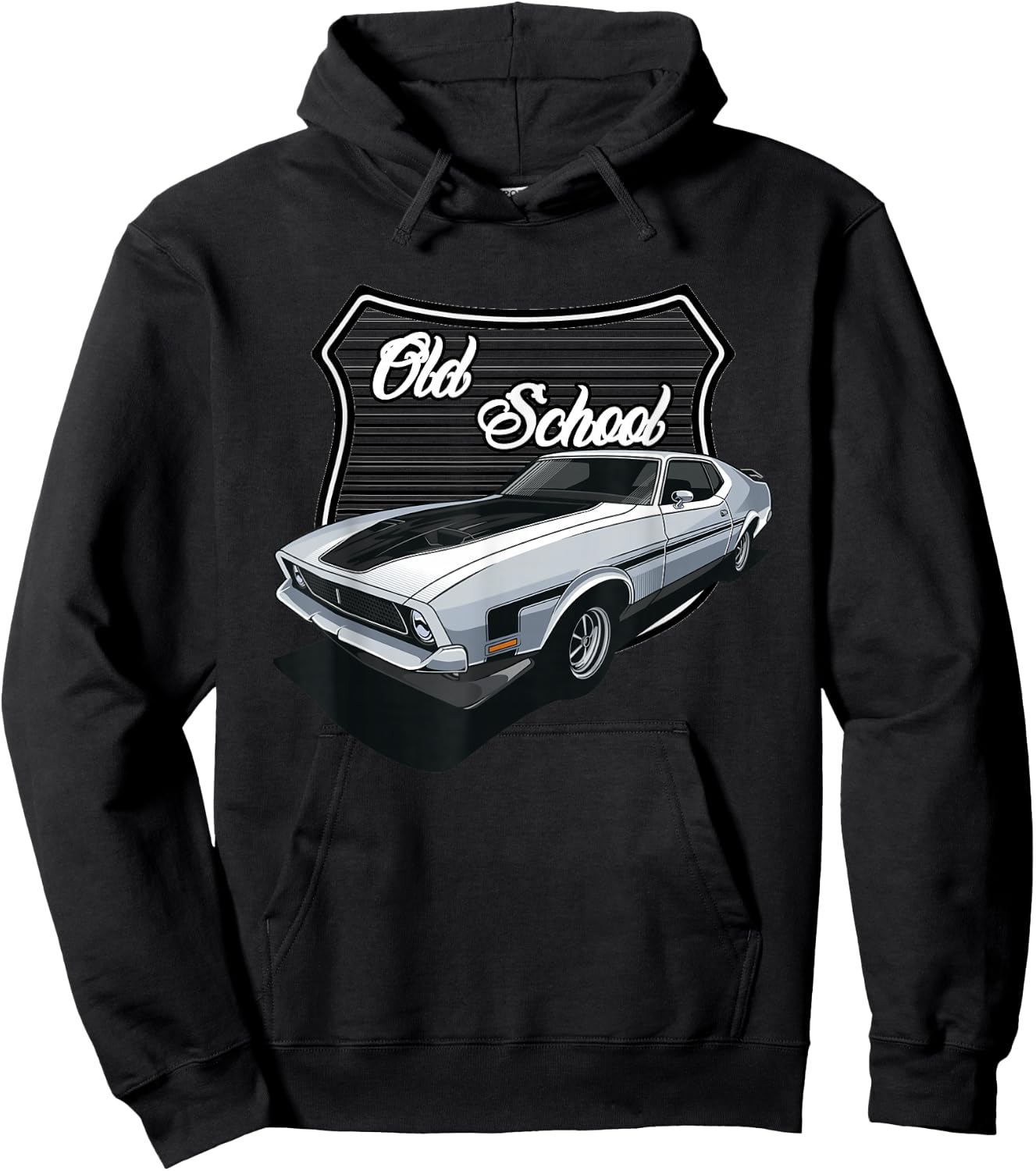 Vintage Hotrod, Men's Old School Hot Rod, Vintage Muscle Car Hoodie - Hoodie | Black