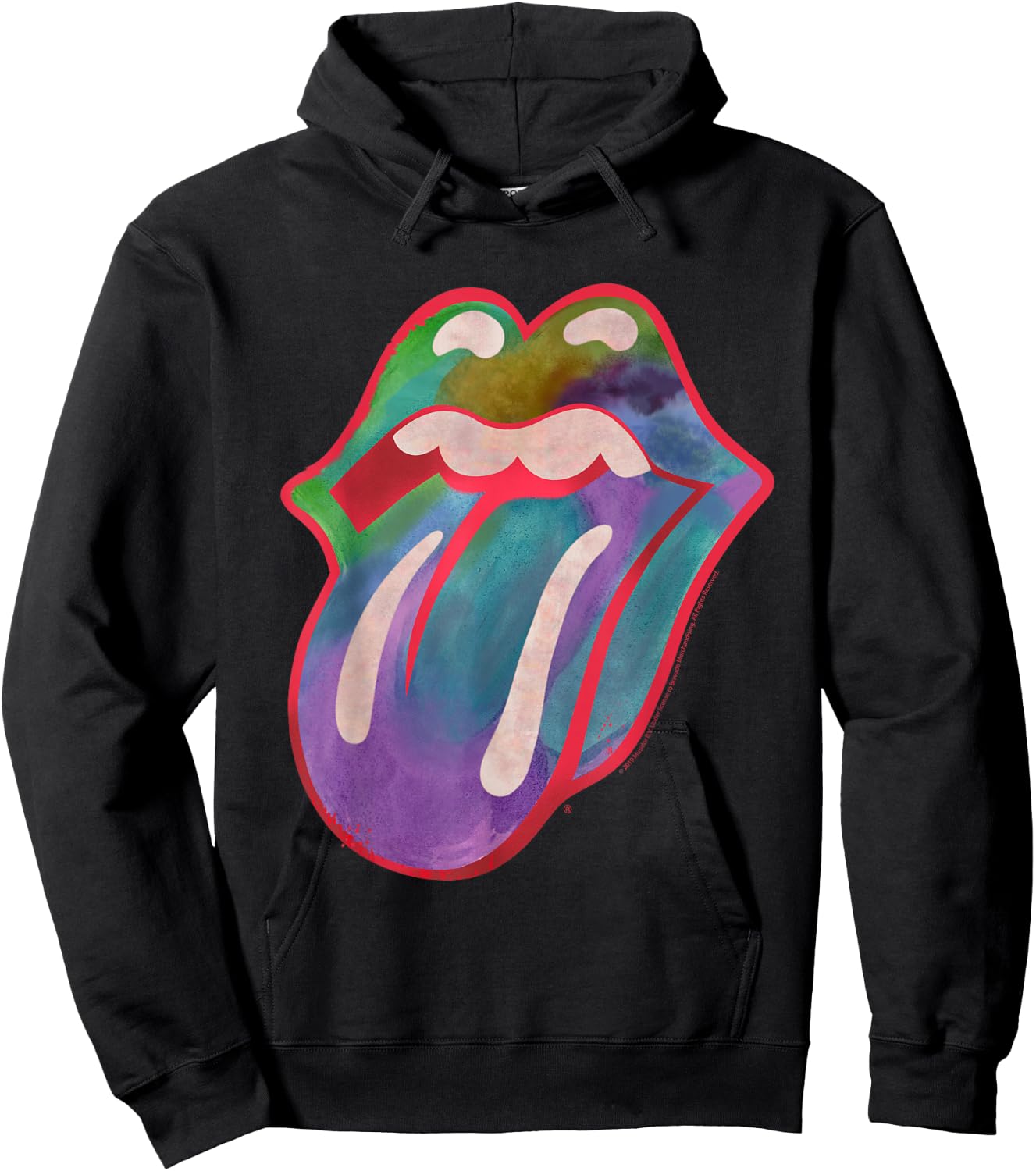 Rolling Stones Official Colour Tongue Hoodie - Hoodie | Black