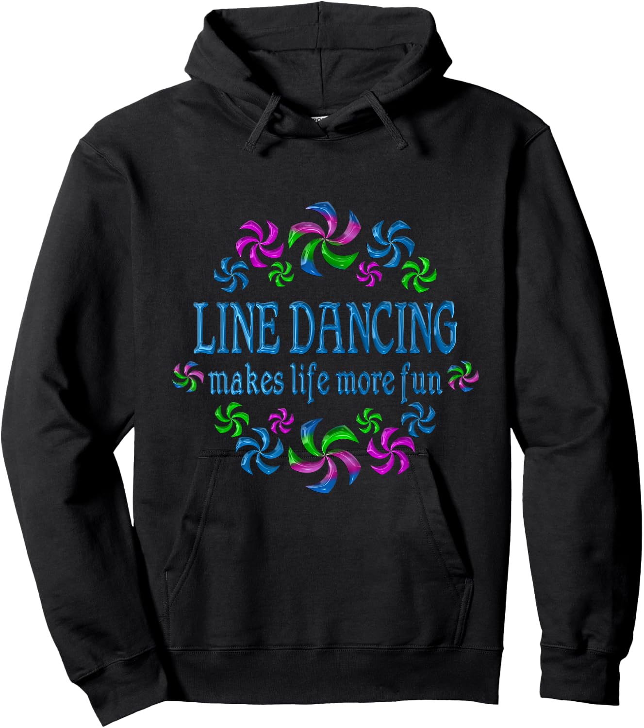 Line Dancing Fun Hoodie - Hoodie | Black