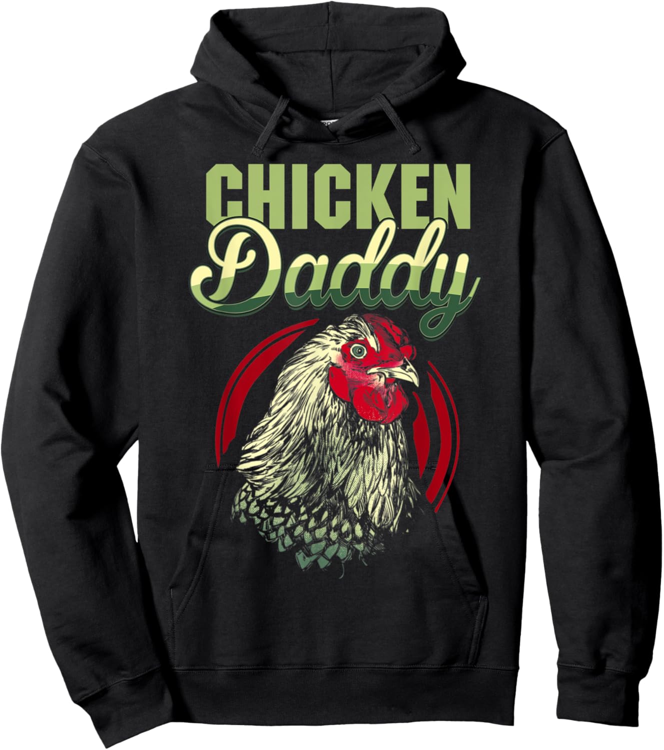 Chicken Daddy Chicken Dad Farmer Funny Father's Day Hoodie - Hoodie | Black