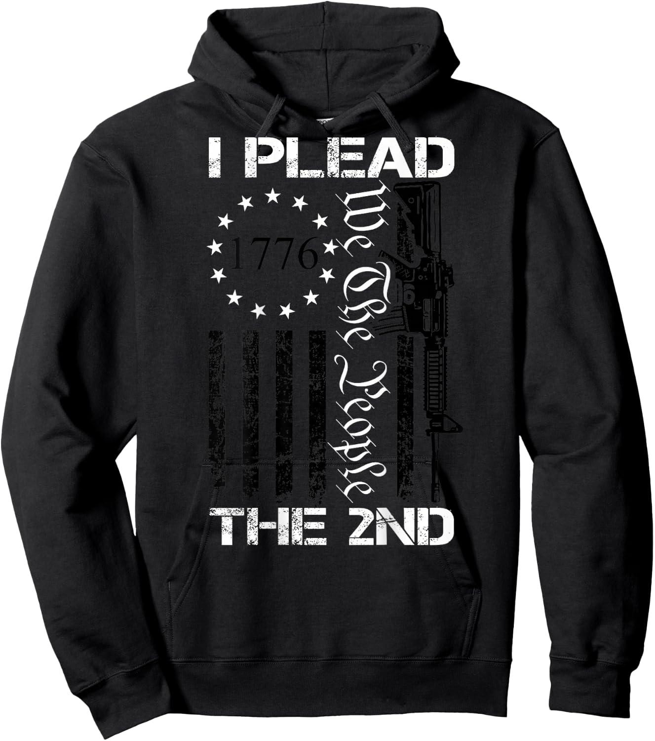 I Plead The 2nd Amendment We The People Pro Gun (ON Back) Hoodie - Hoodie | Black