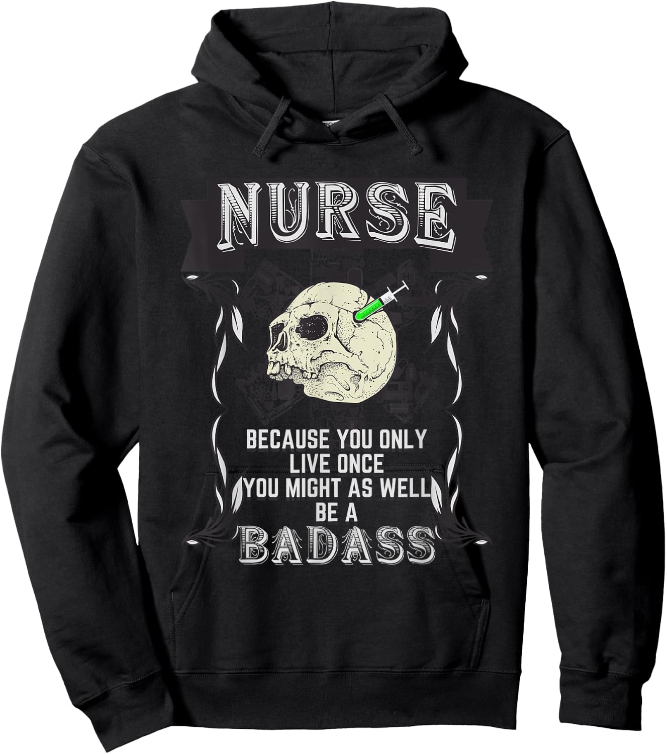 Badass Nurse - Medic Doctor Hospital Motivation Hoodie - Hoodie | Black