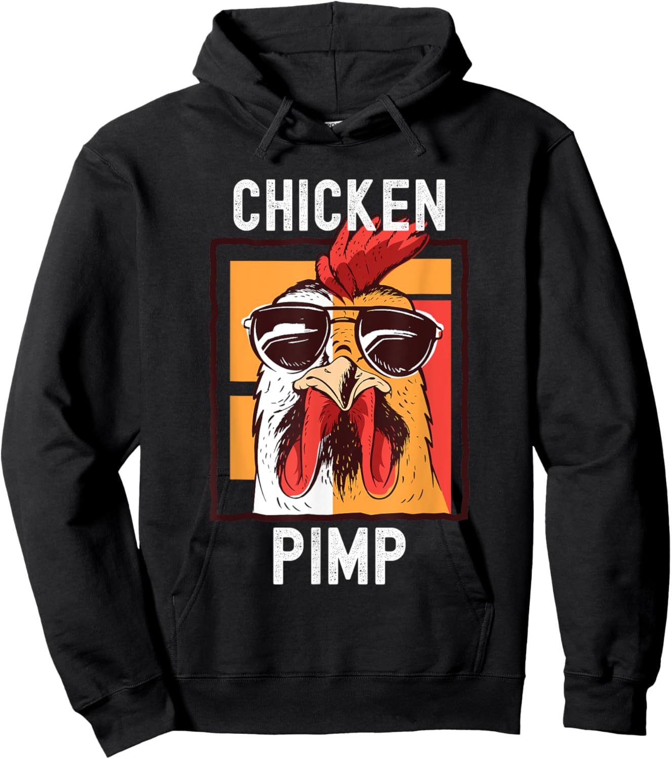 Chicken Pimp, Retro Vintage Farm Chicken Lover Gift Hoodie - Hoodie | Black