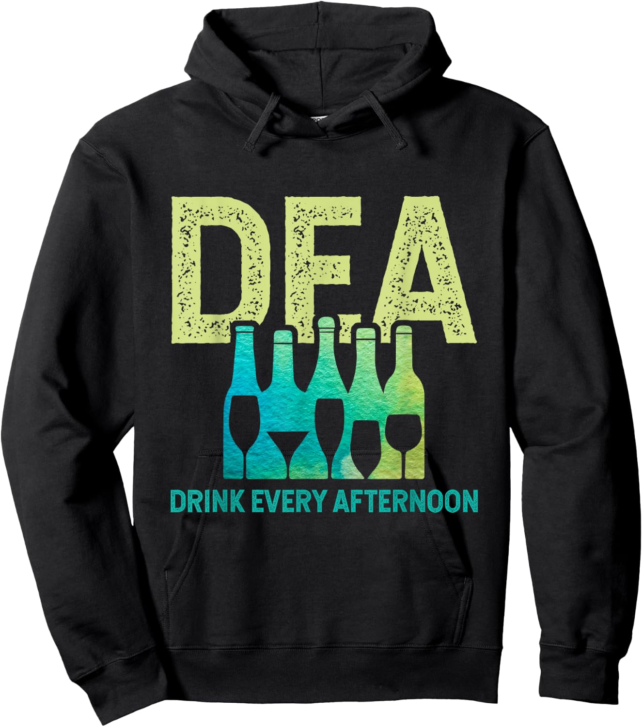 Drink Every Afternoon Alcohol Cocktail Drinking Party Pun Hoodie - Hoodie | Black