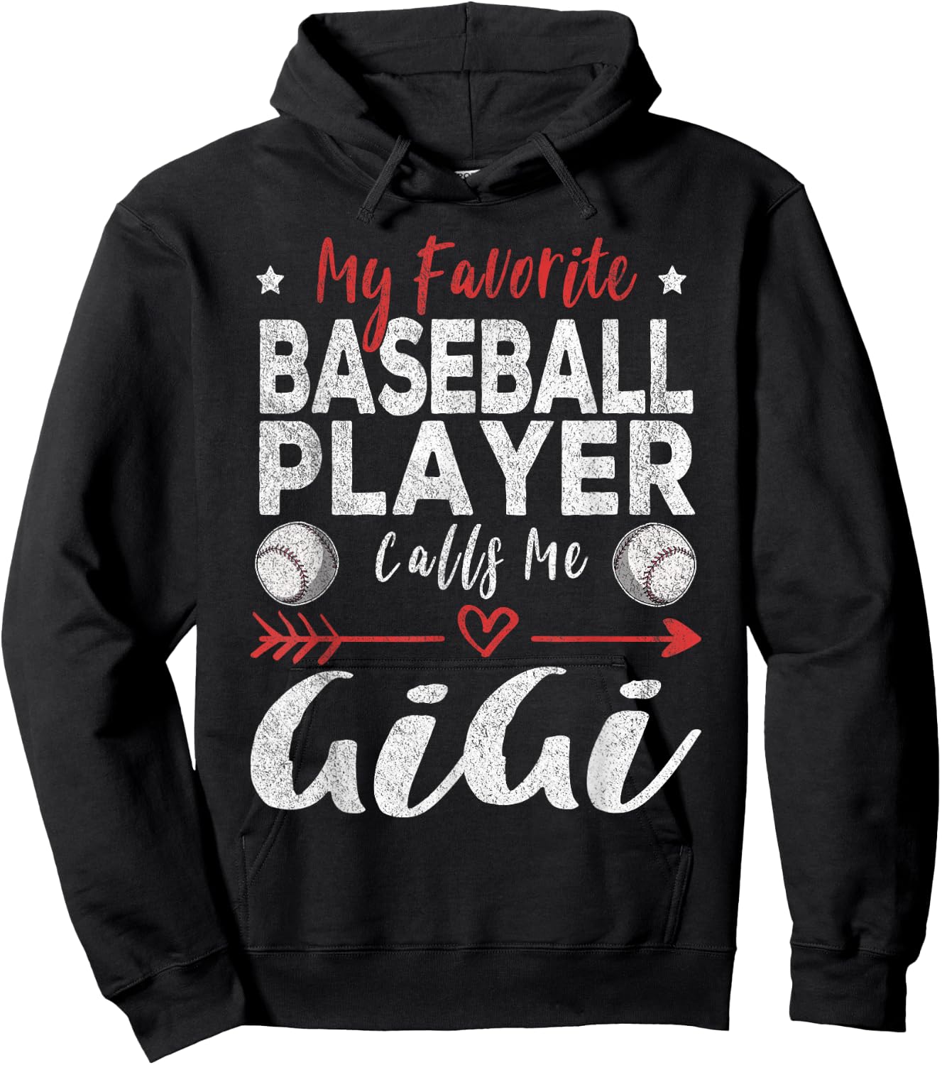 My Favorite Baseball Player Calls Me Gigi Hoodie - Hoodie | Black