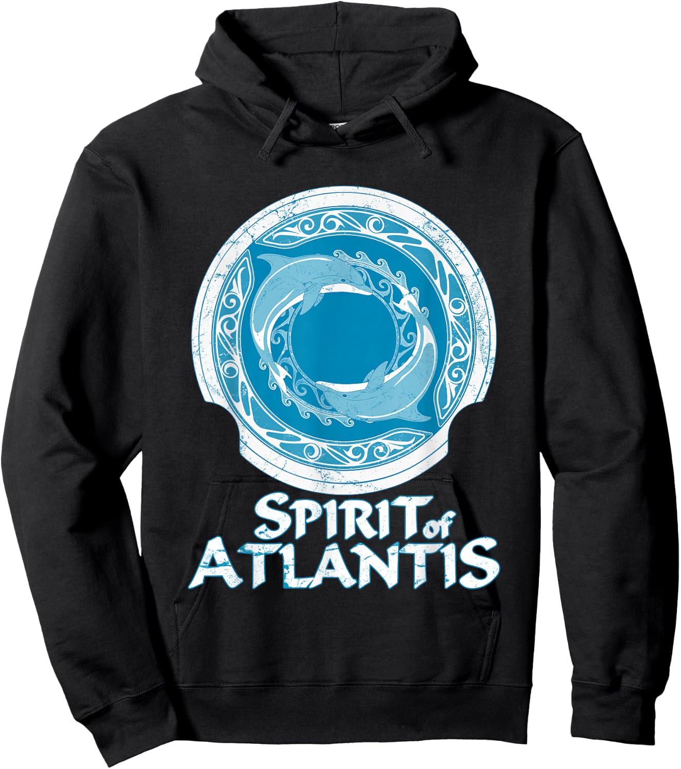 Spirit of Atlantis Symbol Sweet Dolphins Hoodie - Hoodie | Black