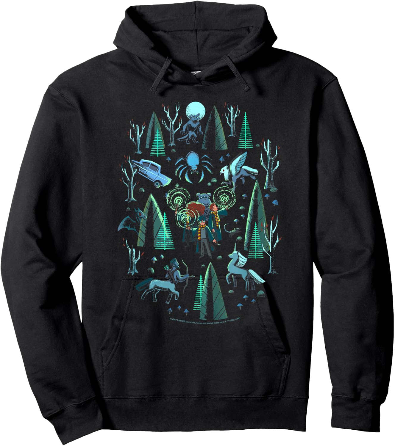 Harry Potter Group Trapped in The Forbidden Forest Small Hoodie - Hoodie | Black