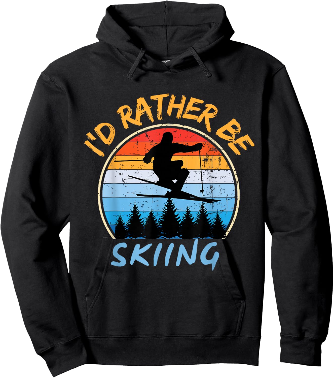 Ski I'd Rather Be Skiing Hoodie - Hoodie | Black