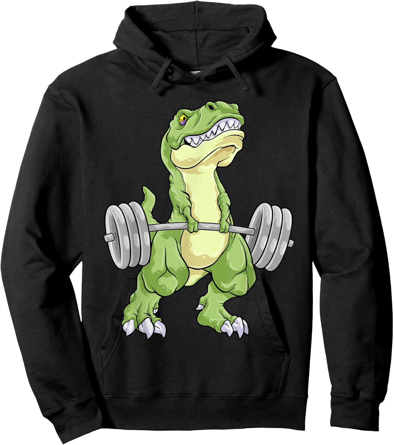 Dinosaur Gym Weightlifting T-Rex Fitness Workout Deadlift Hoodie - Hoodie | Black