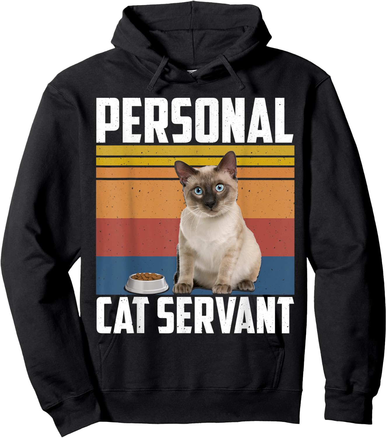 Personal Cat Servant Siamese Cat Love Owner Lovers Women Hoodie - Hoodie | Black