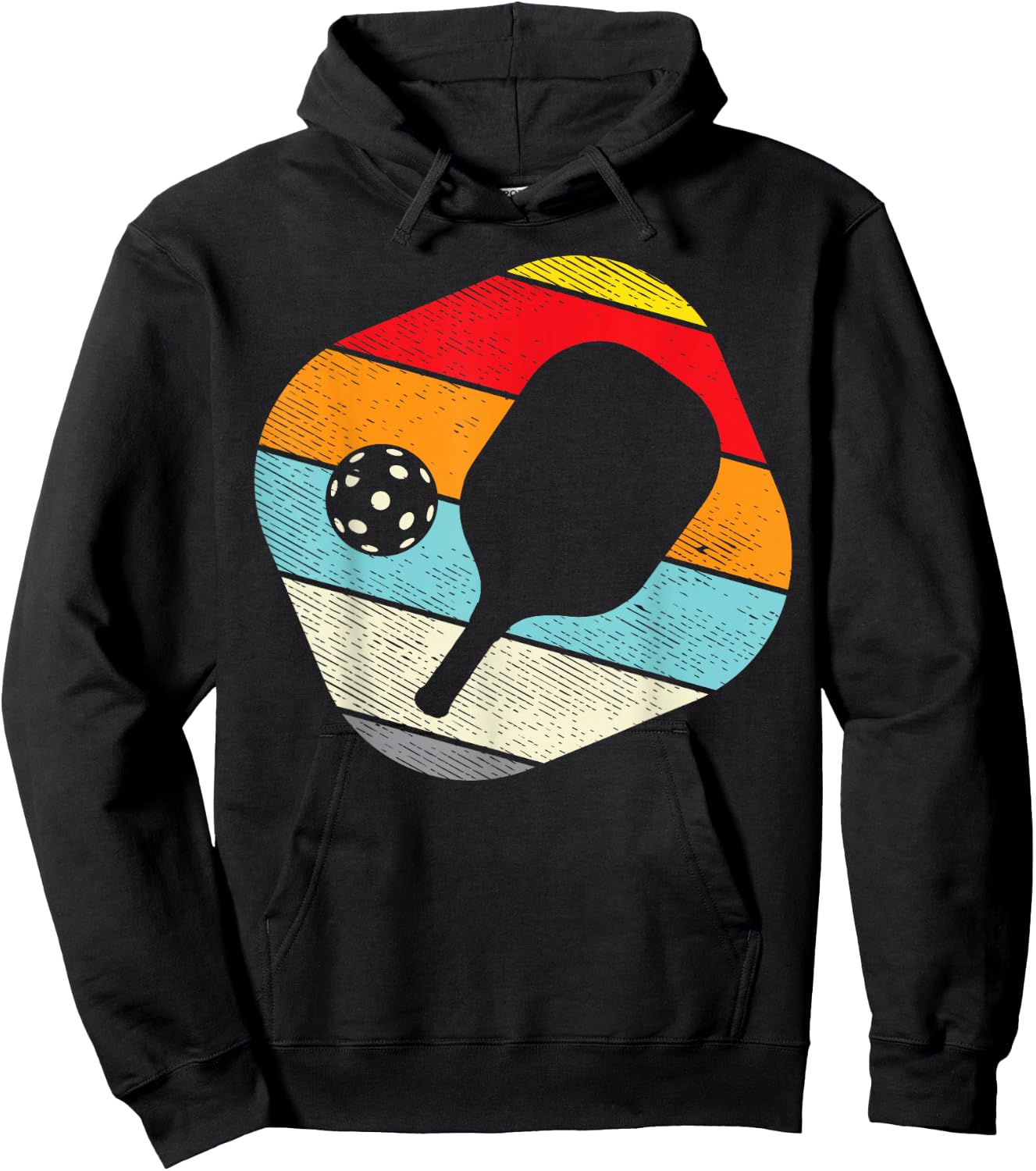 Pickleball Retro Pickle Ball Paddleball Sport Men Women Gift Hoodie - Hoodie | Black