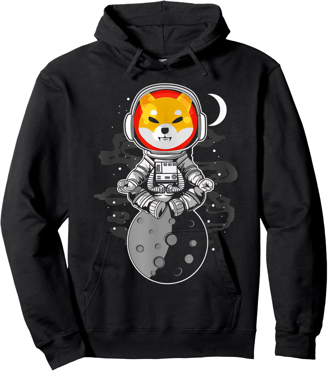 Crypto Token Coin Shiba Inu Spacesuit Moon Shib Army Holder Hoodie - Hoodie | Black
