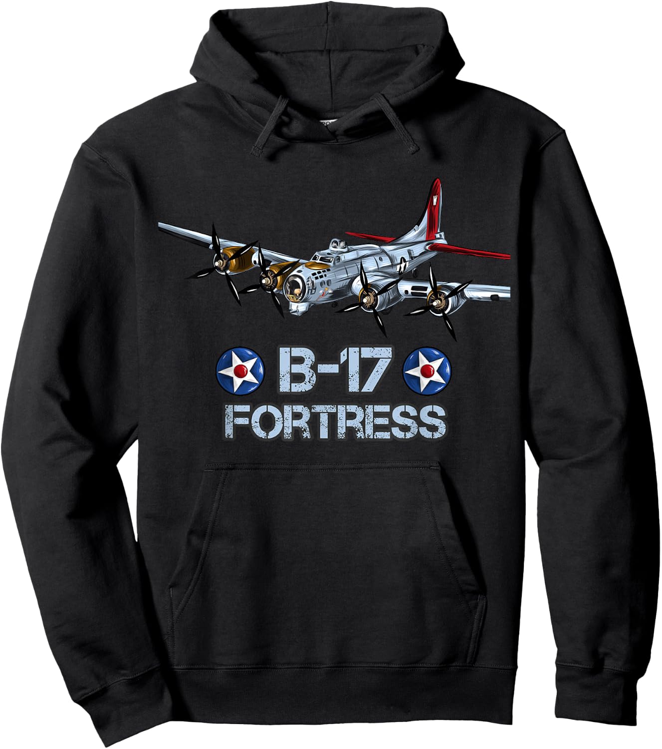 American WW2 Aircraft B-17 Flying Fortress Hoodie - Hoodie | Black