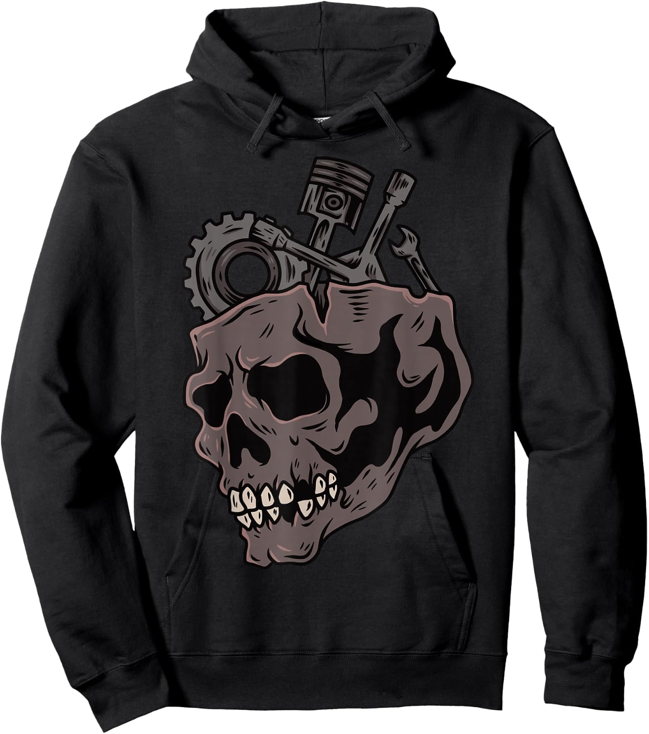 Mechanic Tool Skull Hoodie - Hoodie | Black