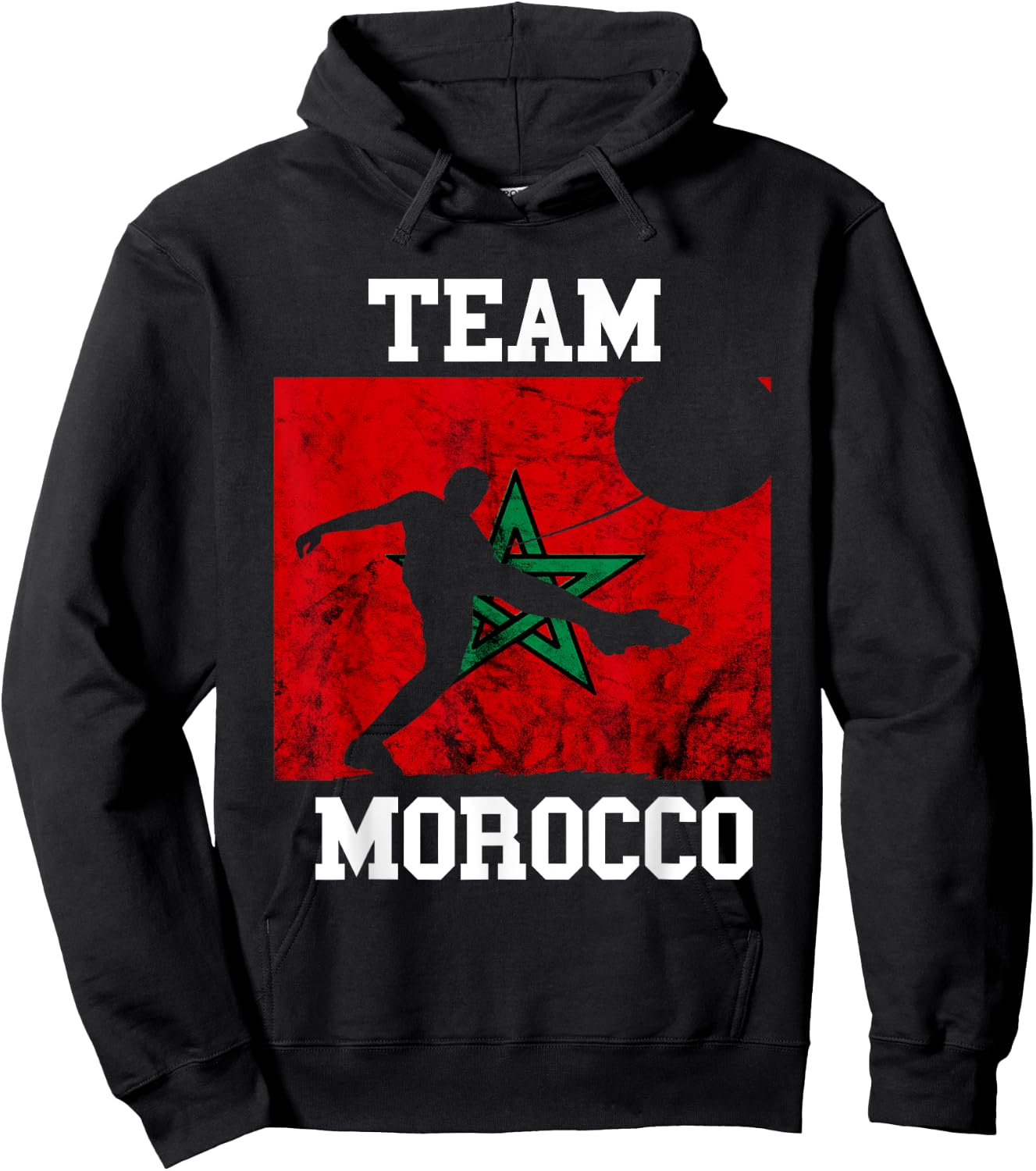 Morocco Moroccan Soccer Team Moroccan Pride Morocco Flag Hoodie - Hoodie | Black