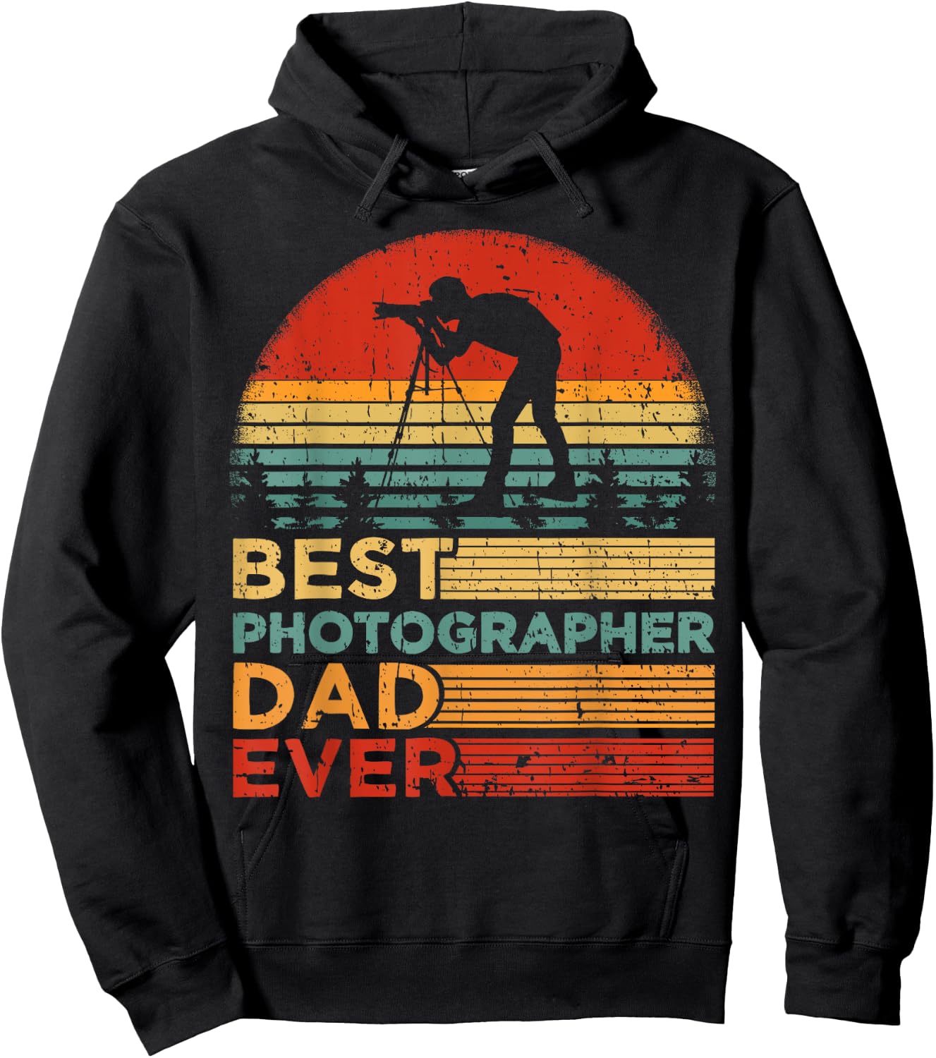 Best Photographer Dad Ever Vintage Photographer Father's Day Hoodie - Hoodie | Black