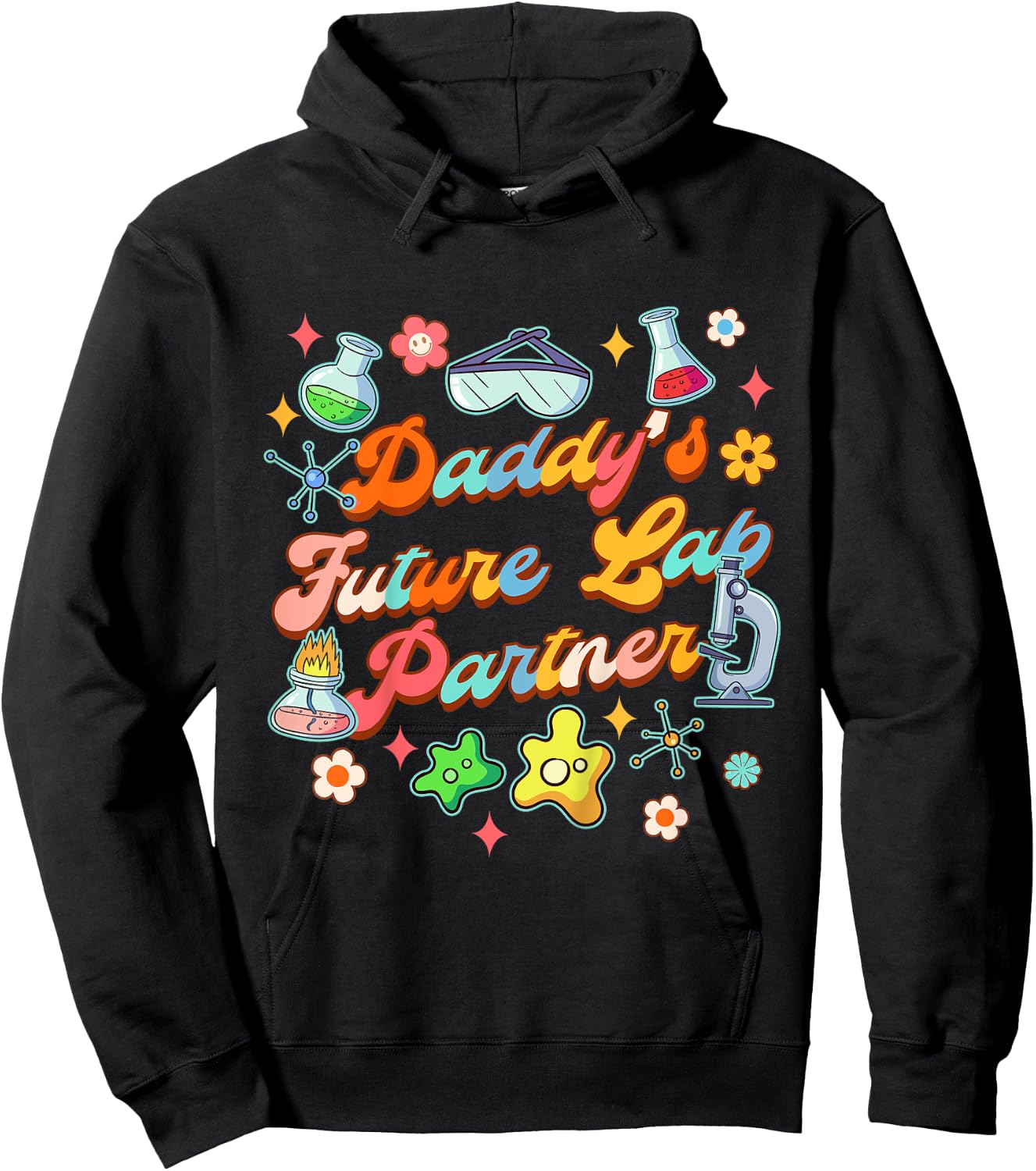 Kids Future Lab Tech Scientist Baby Daddy's Future Lab Partner Hoodie - Hoodie | Black
