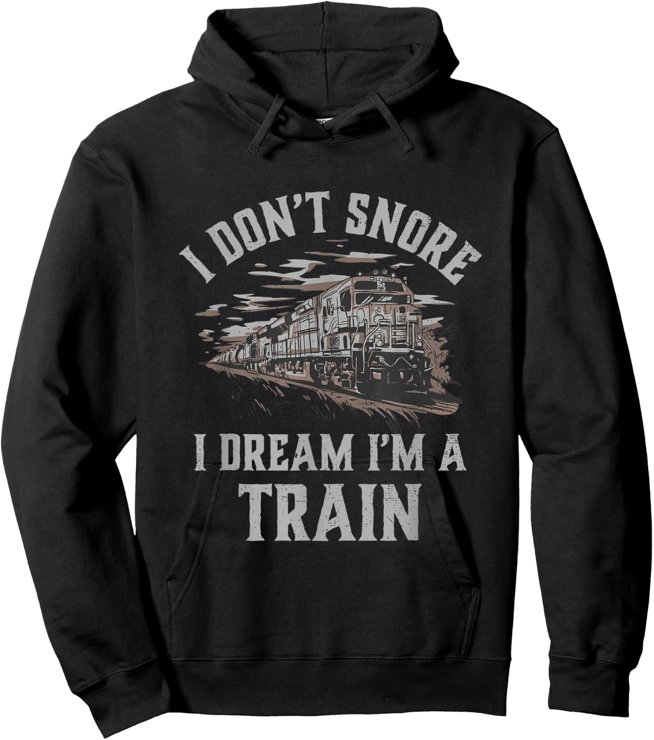 Railroad I'm A Train Locomotive Engineer Steam Train Model Hoodie - Hoodie | Black