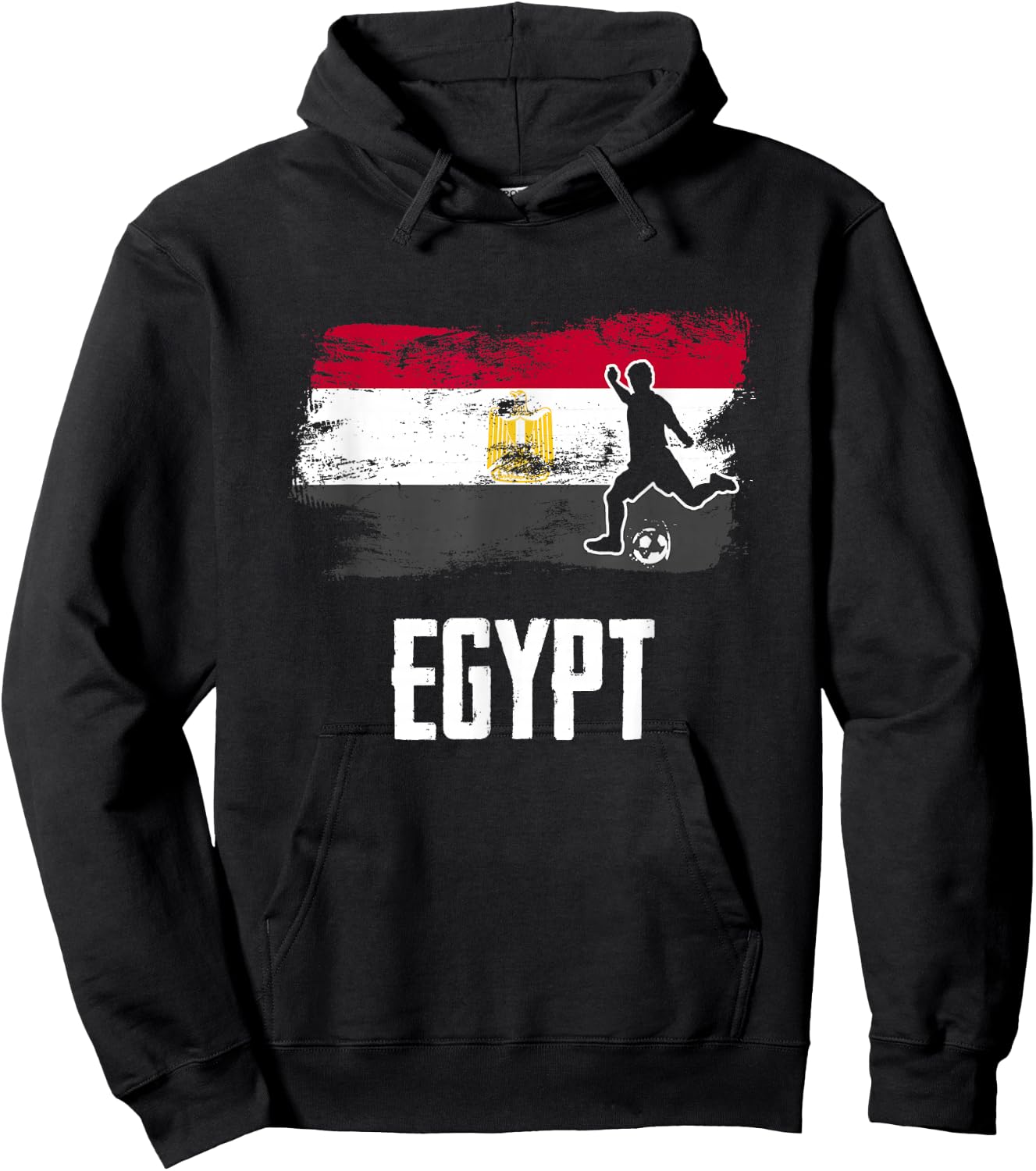 Egypt Flag Jersey Egyptian Soccer Team Egyptian Hoodie - Hoodie | Black