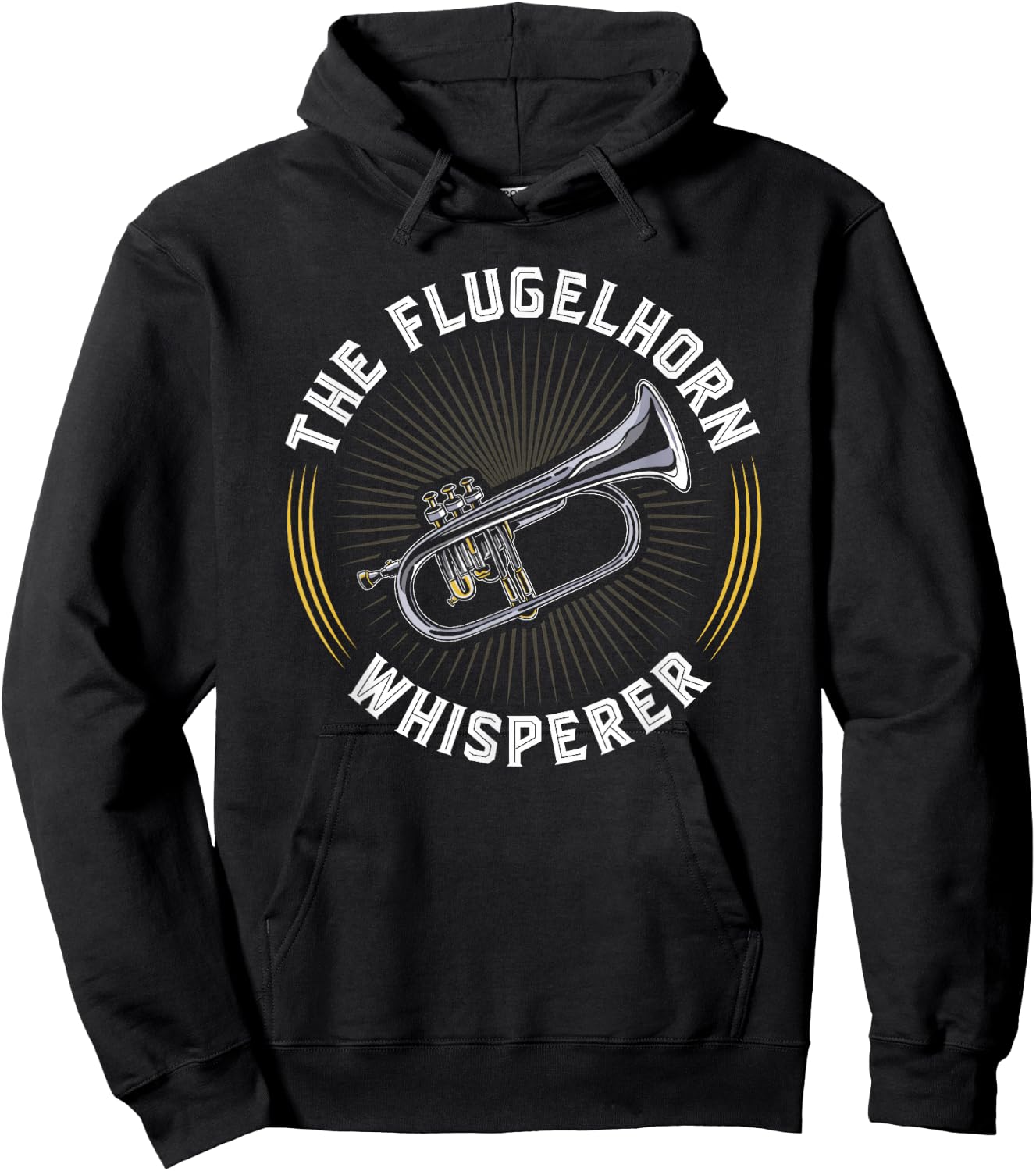 Flugelhorn Whisperer, Funny Flugelhorn Player Hoodie - Hoodie | Black