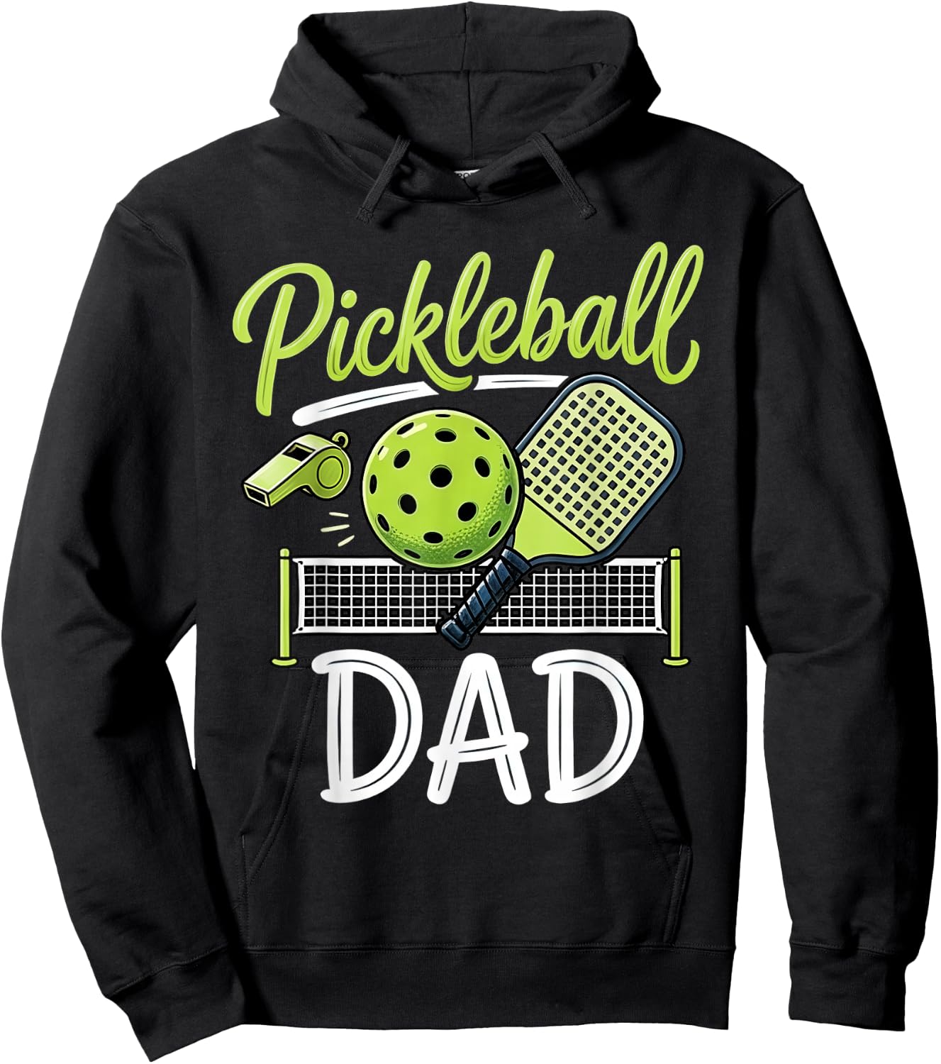 Pickleball Dad Matching Family Sport Game Day Father's Day Hoodie - Hoodie | Black
