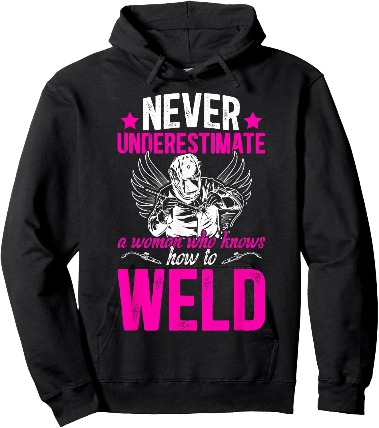 Welding Women Female Welder Girl Welding Girl Welder Women Hoodie - Hoodie | Black