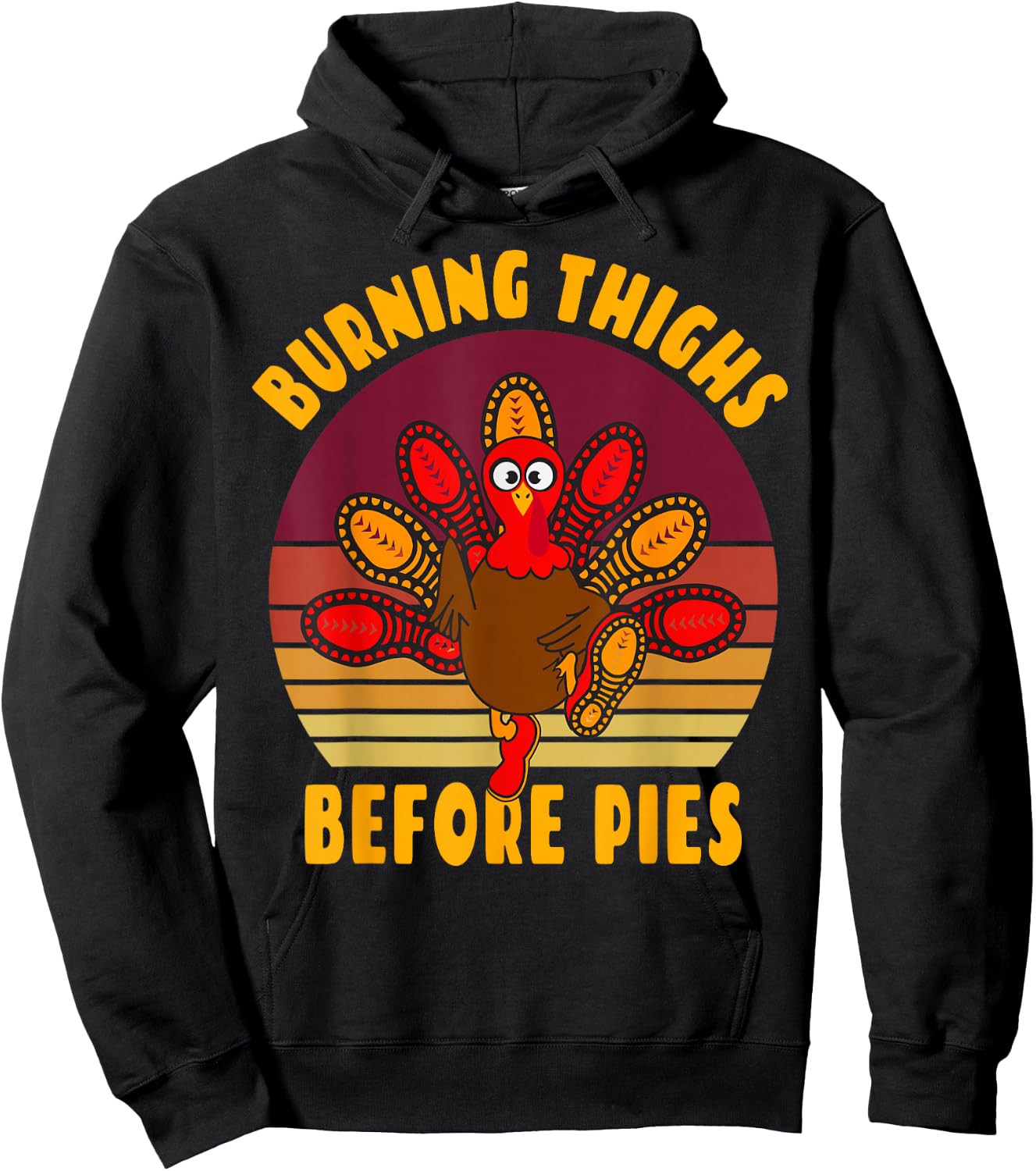 Funny Thanksgiving Day 5k 10k Trot Run Runner Costume Hoodie - Hoodie | Black