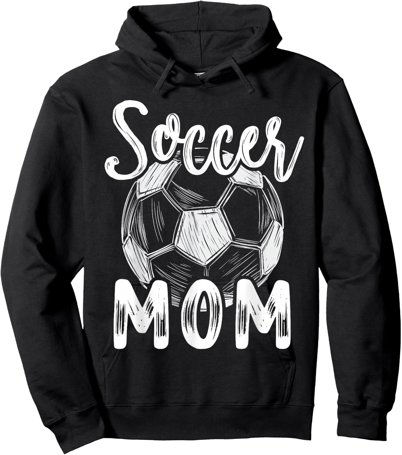 Soccer Mom Family Matching Team Player Soccer Ball Hoodie - Hoodie | Black