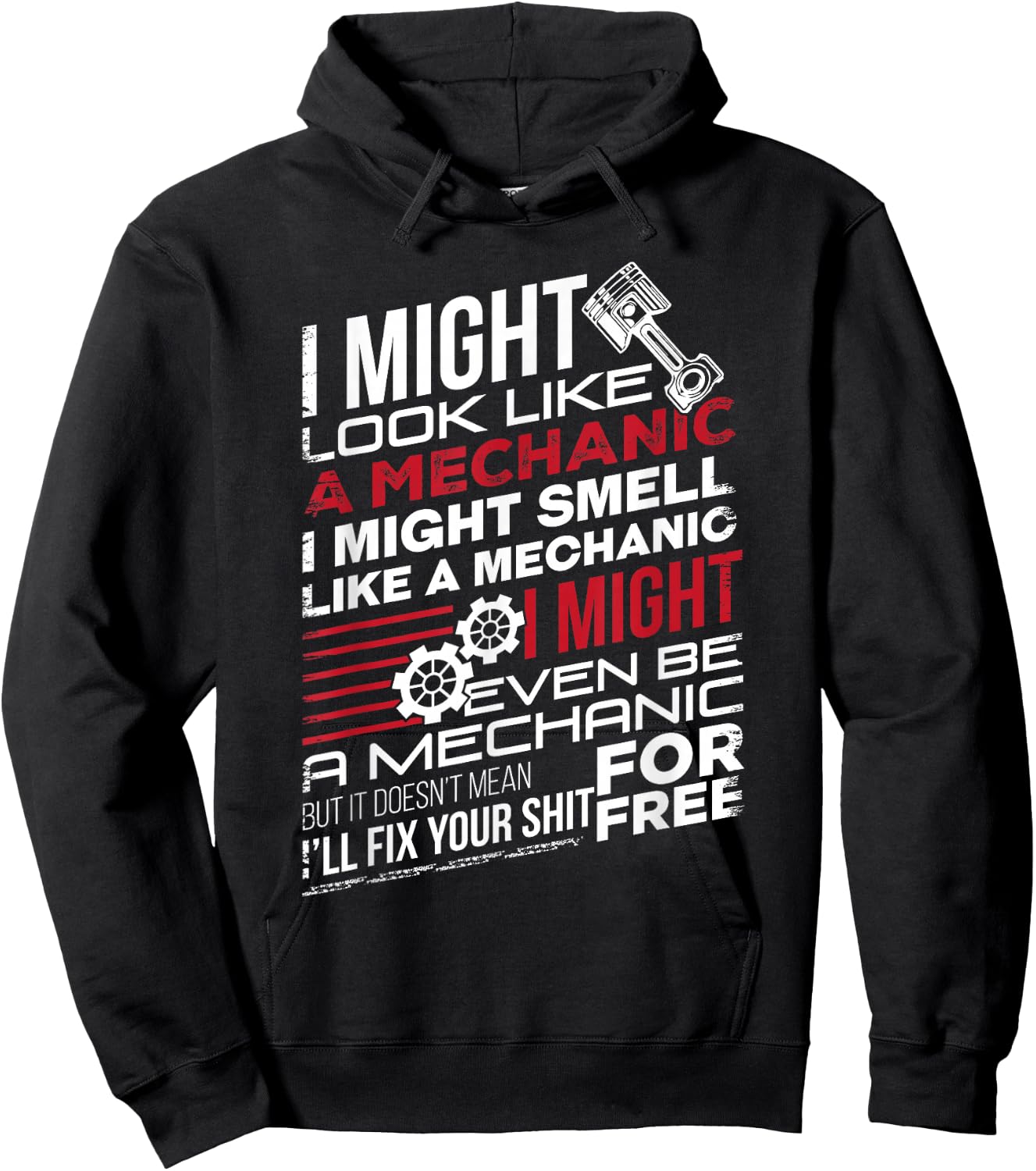 I Smell Like Mechanic Funny Auto Mechanic Dad Father Hoodie - Hoodie | Black