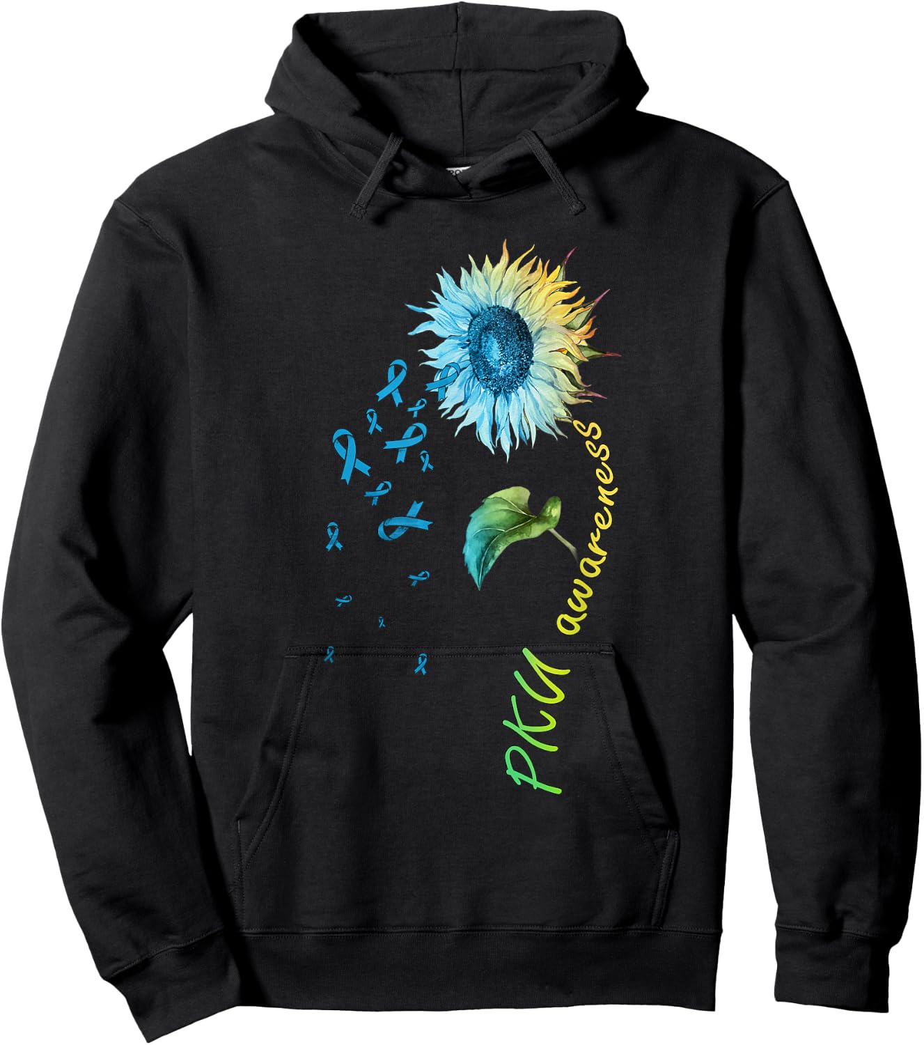 PKU Awareness Sunflower Hoodie - Hoodie | Black