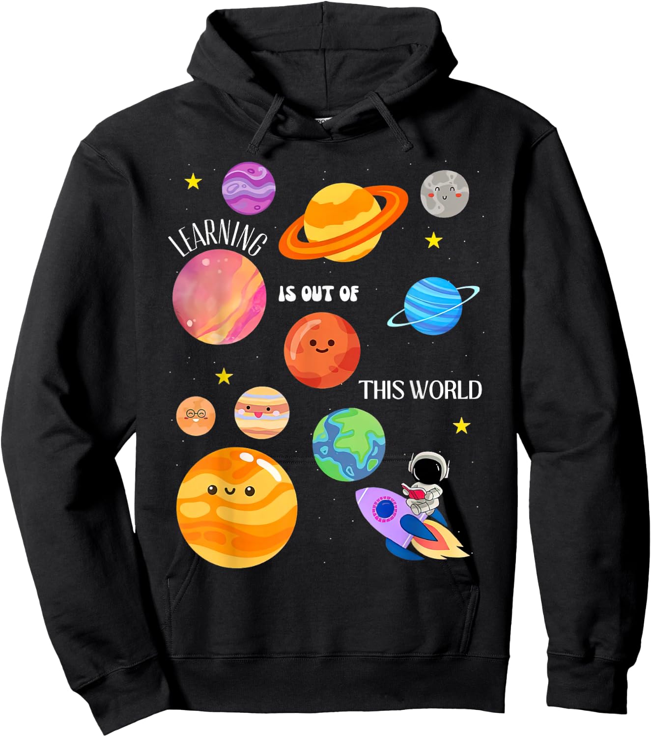 Learning Is Out Of This World Outer Space Science Teacher Hoodie - Hoodie | Black