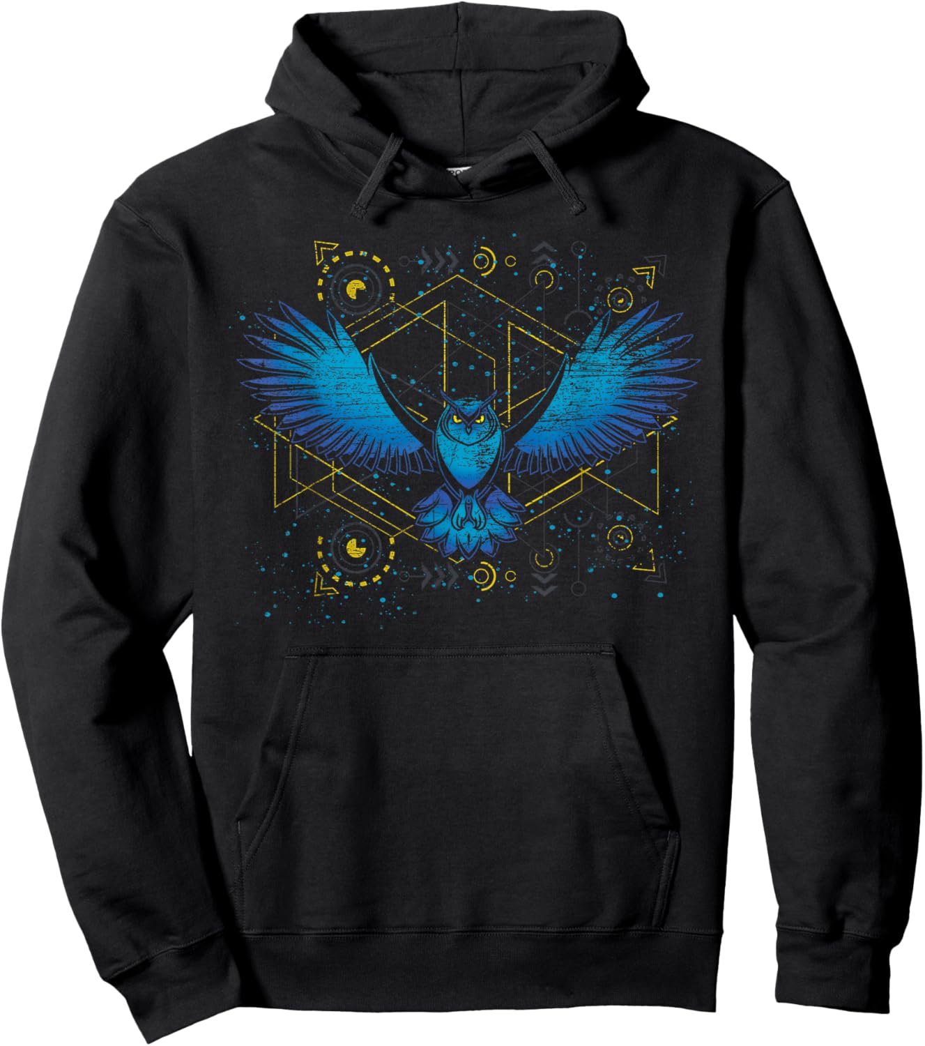 Flying Bird Wise Animal Wildlife Forest Nature Owl Hoodie - Hoodie | Black