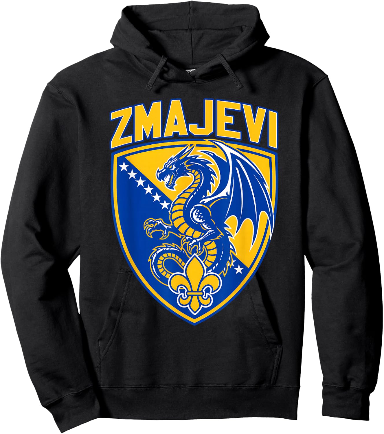 Hajmo Bosno Bosnian Flag Bosnia BiH Bosna i Herzegovina Hoodie - Hoodie | Black