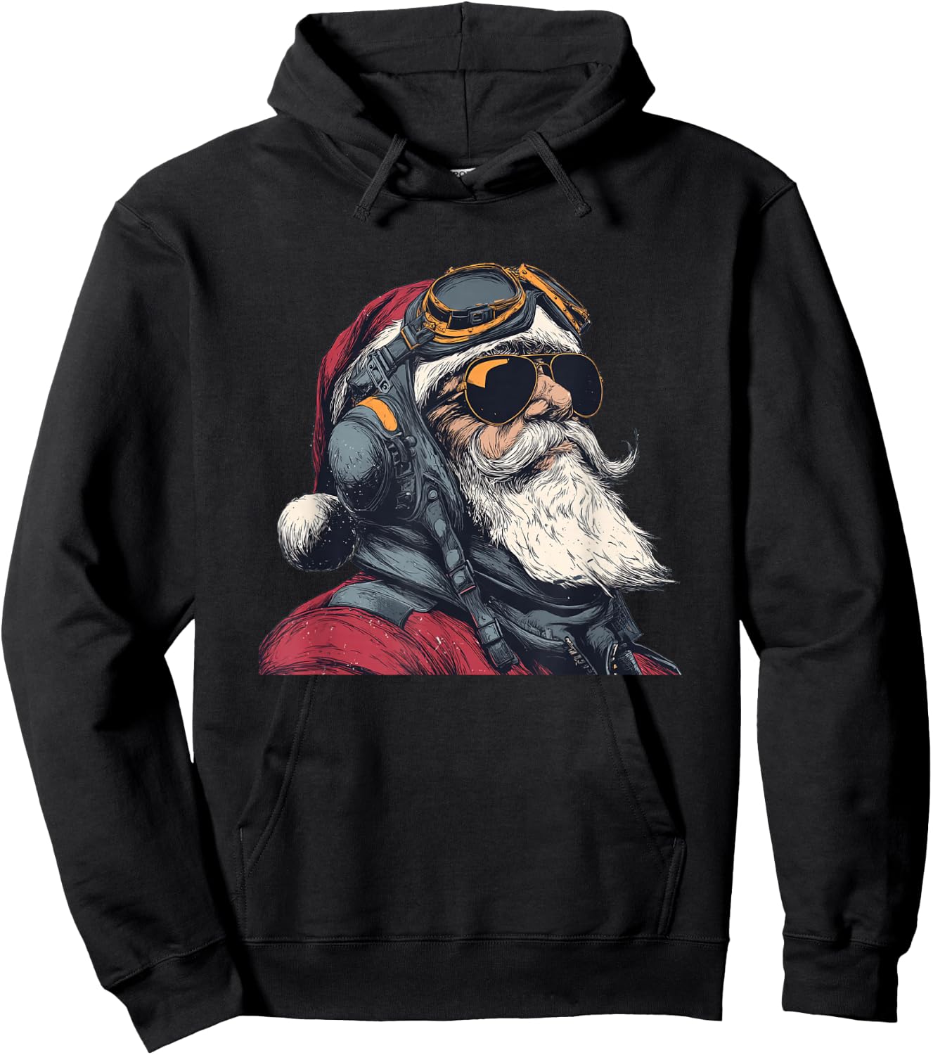 Santa Claus Pilot Costume for Boys and Girls Hoodie - Hoodie | Black