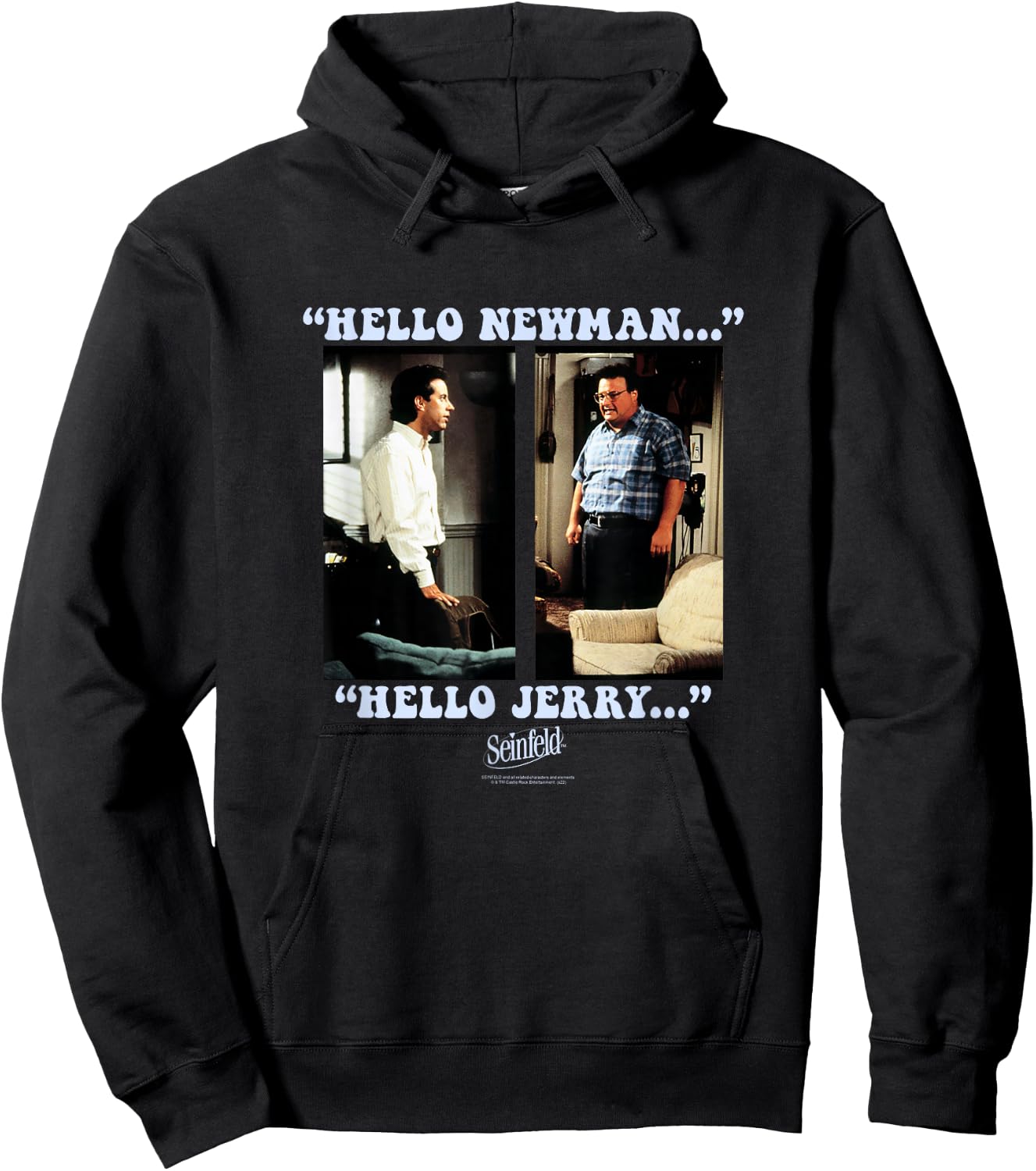 Seinfeld Newman and Jerry Face Off Funny 90's TV Show Hoodie - Hoodie | Black