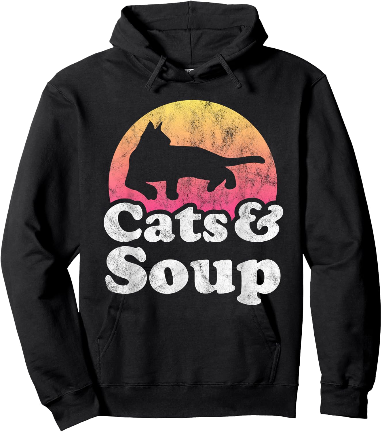 Cats and Soup Men's or Women's Cat and Soup Hoodie - Hoodie | Black