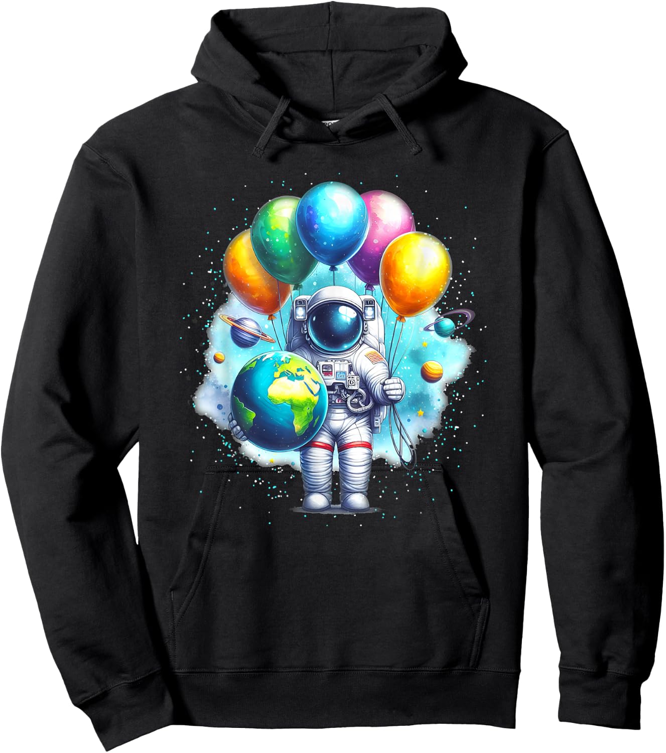 Just A Boy Who Loves Planets Solar System Astronomy Space Hoodie - Hoodie | Black