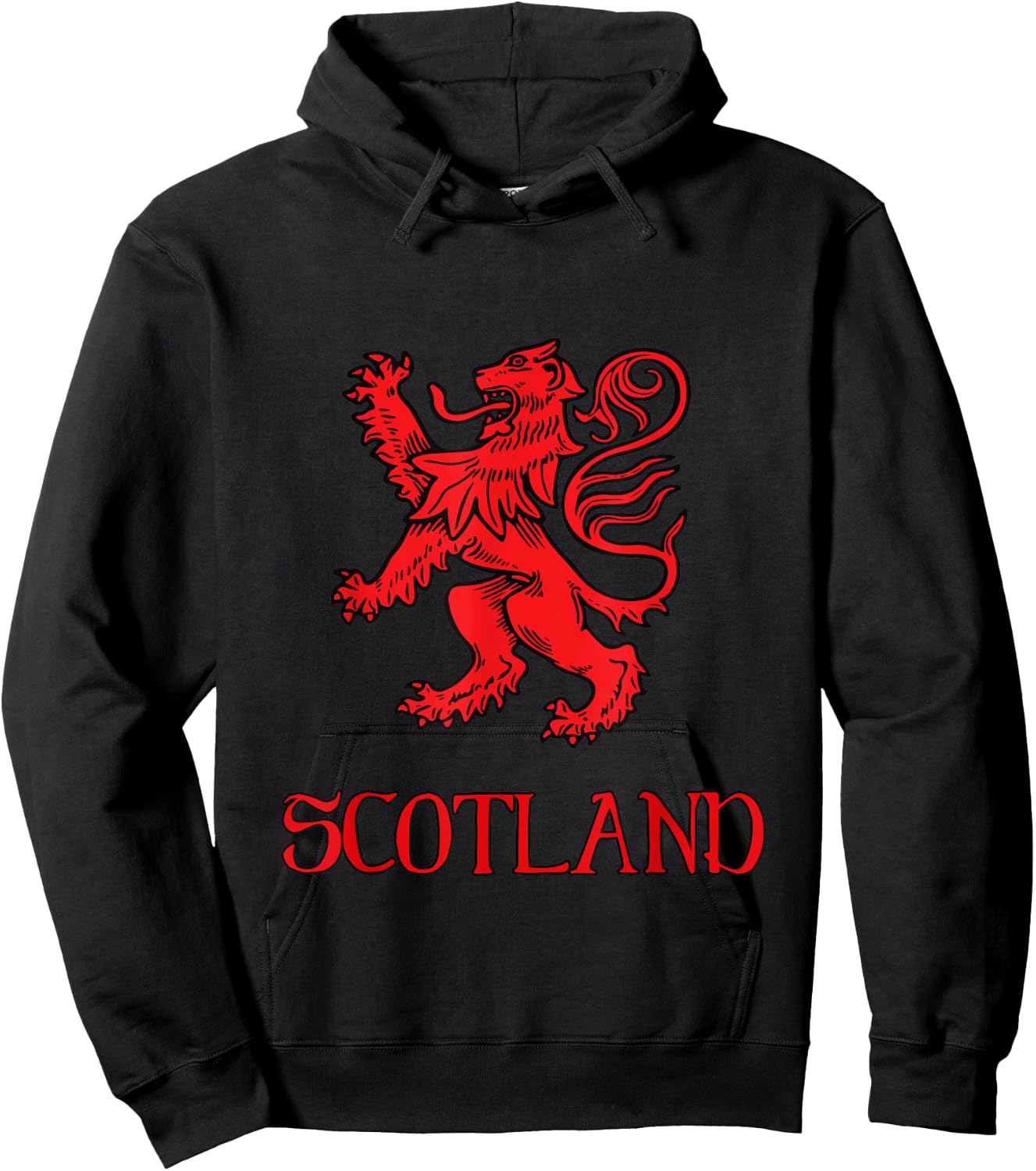 Lion Rampant Scotland Scottish Scots Flag Gift Hoodie - Hoodie | Black